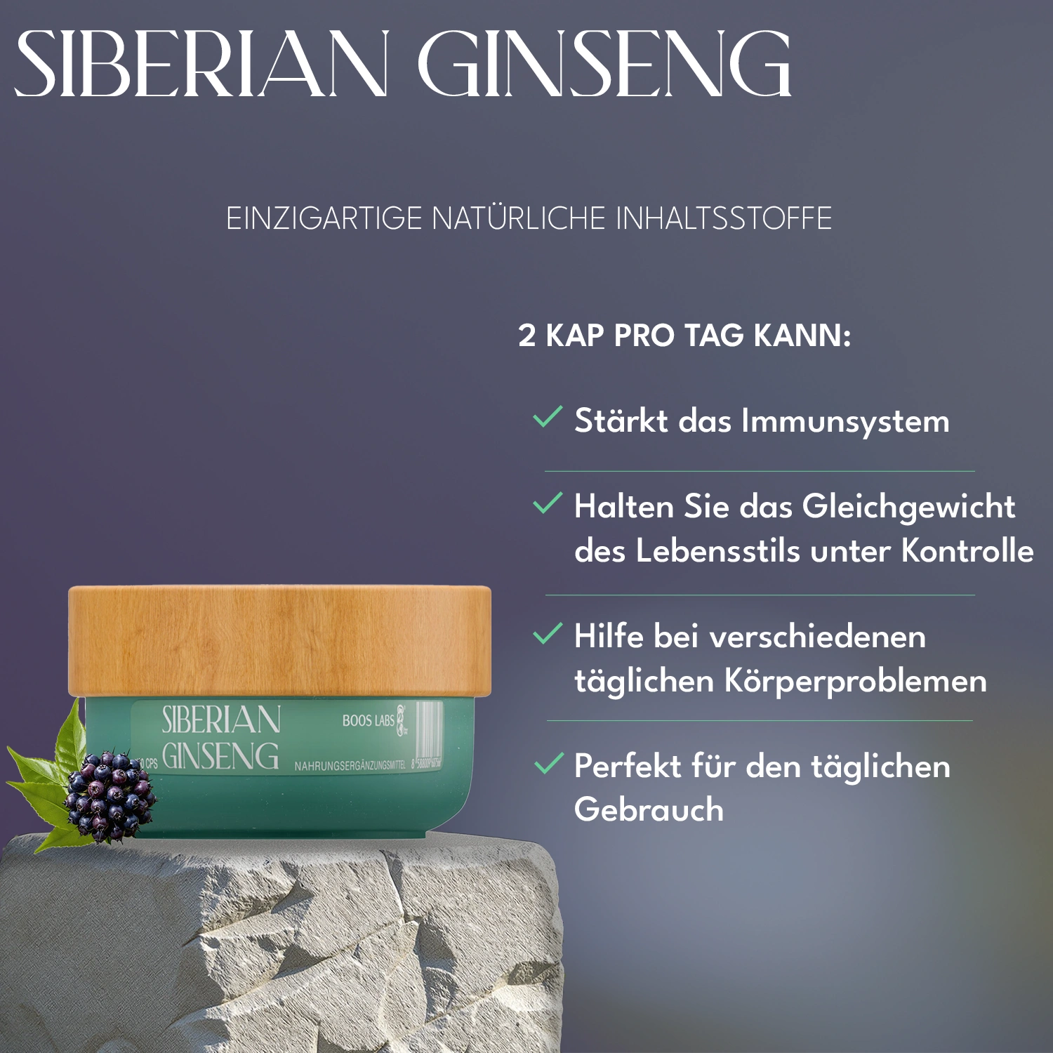Sibirischer Ginseng 150kps – Bild 2